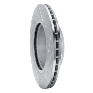 BMW Z4 Brake Rotor (1) - Front Left - R1 Concepts - Drilled & Slotted - Silver - `09-`16